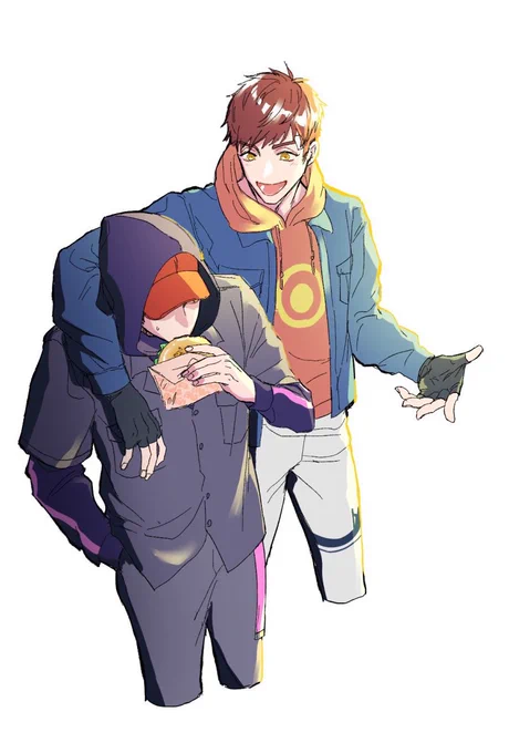 昔描いたブラッドとヒューイ