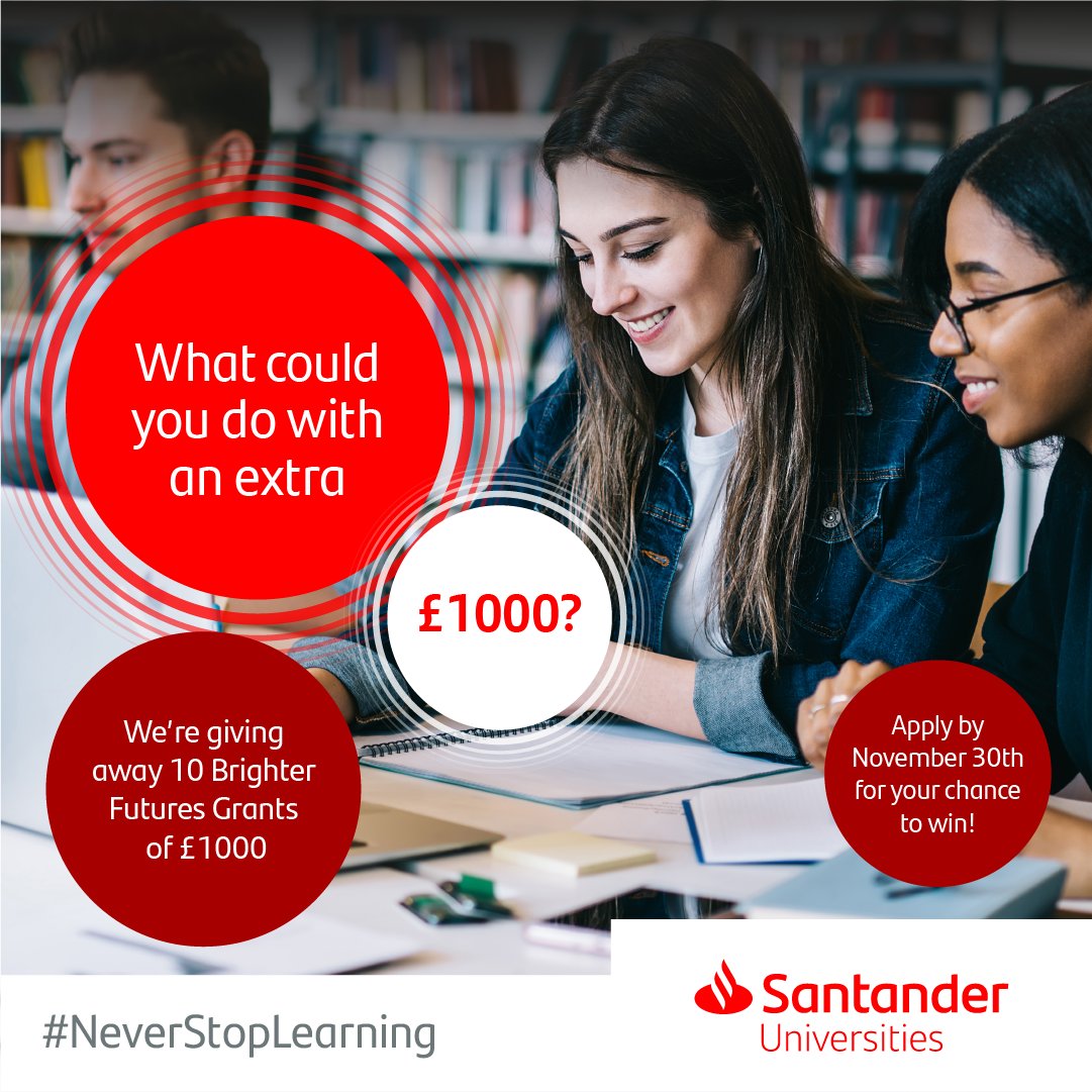 Final Call! University of Wolverhampton students, it’s your last chance to win a Brighter Futures Grant! Apply by 30 November for your chance to win. #SanUnisBFGs23

Apply here 👉 bit.ly/3GcRA2X