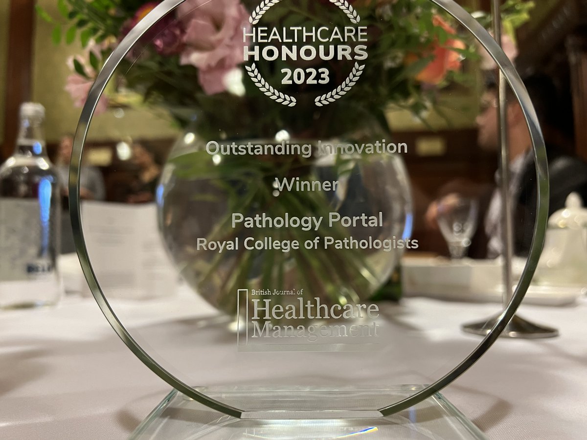 RC of Pathologists (@rcpath) on Twitter photo The Pathology Portal has won the Outstanding Innovation award at the Healthcare Honours 2023 Awards <a href="/bjhcm/">British Journal of Healthcare Management</a>.
This achievement is testament to all those involved in the project and its benefit for trainees, practising pathologists, scientists and those in pathology-linked roles The Pathology Portal has won the Outstanding Innovation award at the Healthcare Honours 2023 Awards <a href="/bjhcm/">British Journal of Healthcare Management</a>.
This achievement is testament to all those involved in the project and its benefit for trainees, practising pathologists, scientists and those in pathology-linked roles