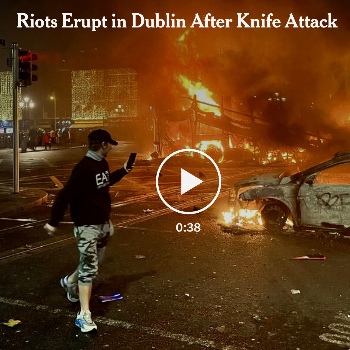 EnclaveAcademy's tweet photo. #ItsTheThinking of alleged perpetrators in such #news stories about which reporters guess. Dublin Police blamed for the disorder a #FarRightThinking faction. The riots are believed to be driven by #misinformation about “the knife attack” spread #online for “malevolent purposes.” https://t.co/8SR3v5XjZa