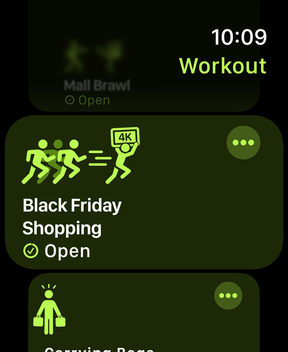 BasicAppleGuy's tweet photo. Lesser known Apple Watch Workouts:
Black Friday Shopping. 🛒 https://t.co/bBf3536H7b