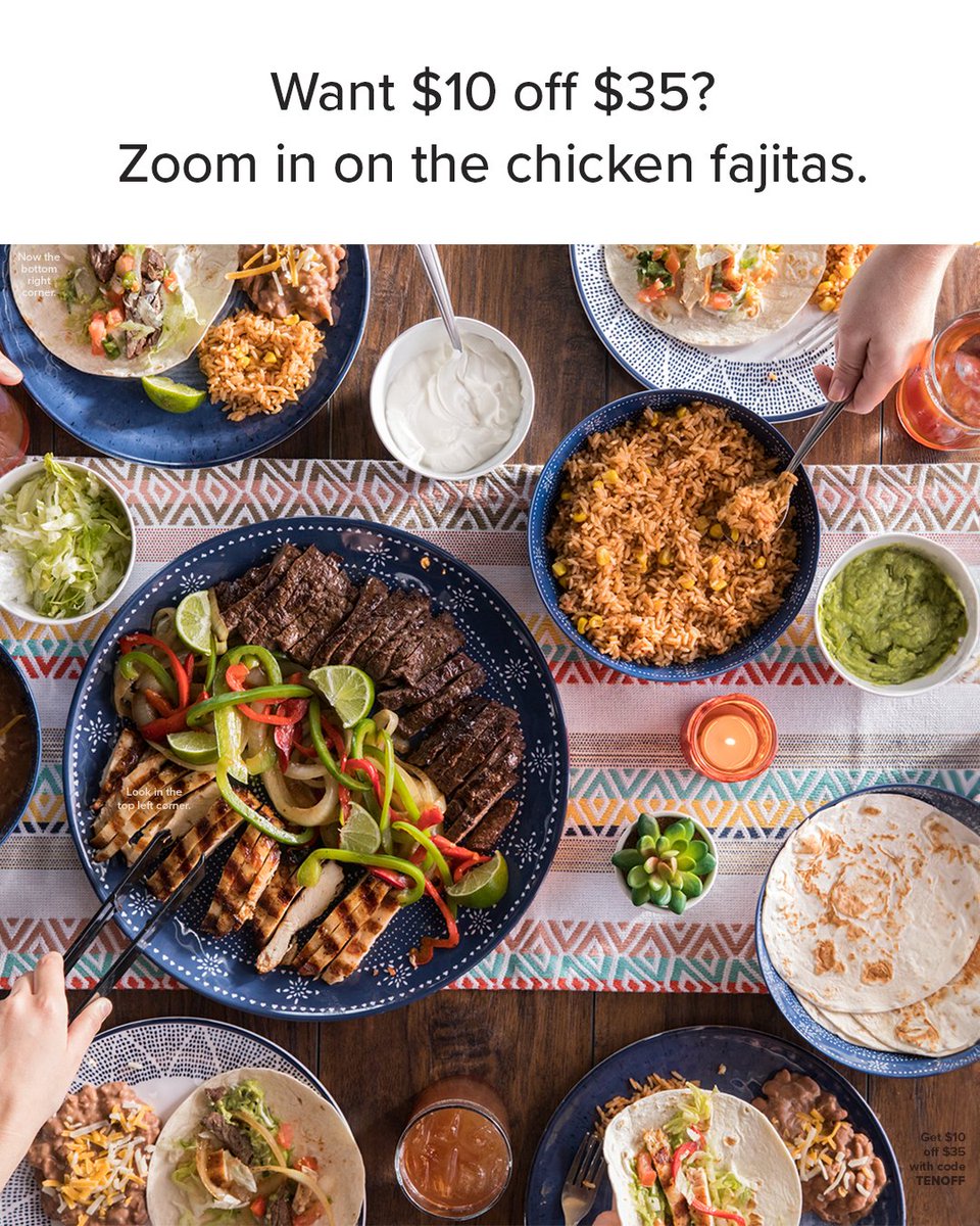 Did you find the code? Offer valid through Monday. Use code at checkout for online ordering or ask your server at dine-in. Can’t find the code? Scroll down for help. *participating locations - - - Code: TENOFF #ontheborder #mexicangrillandcantina #mexicangrill #discount...