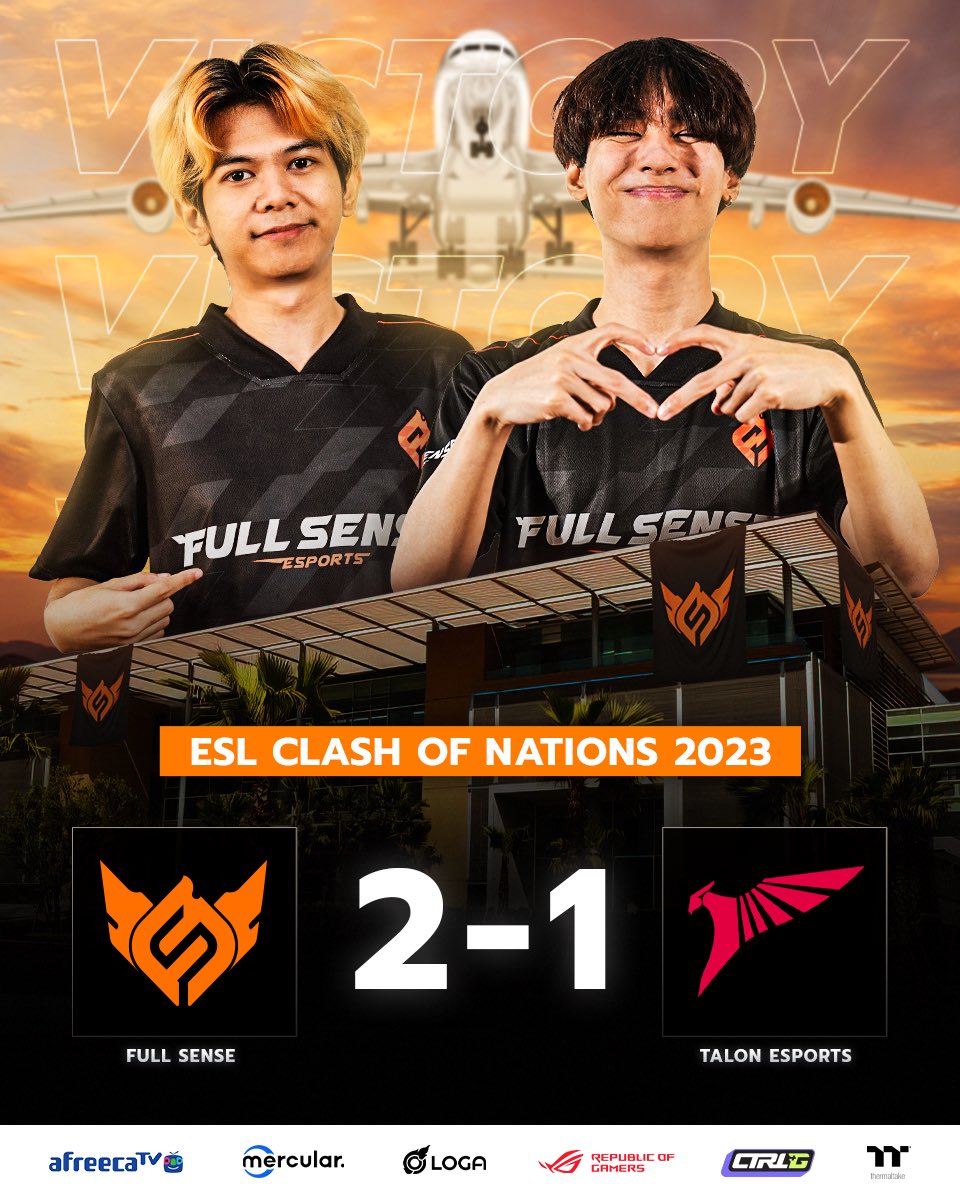 fullsense_gg's tweet photo. Result of ESL Clash of Nations 2023 - Main Event 💌

FULL SENSE [2-1] TALON
Game l FS 10-13 TLN
Game ll FS 13-6 TLN
Game III FS 15-13 TLN

Here we go🥹✌🏾

#FULLSENSE #FSVALORANT https://t.co/QsAS893UpJ