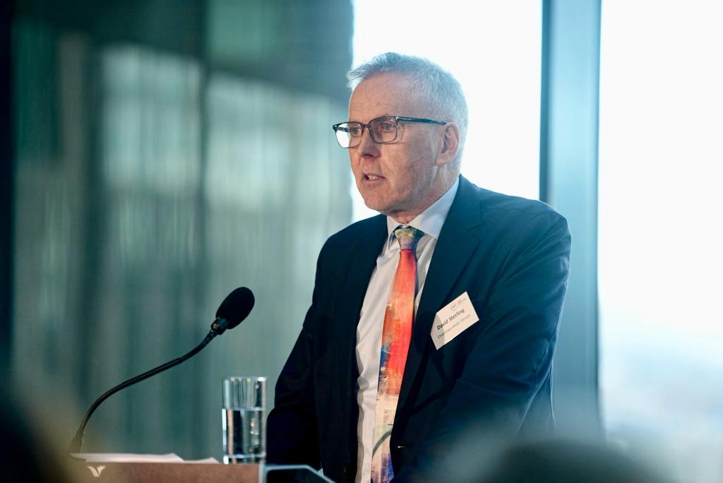 chiefexecforum's tweet photo. Wonderful buzz at CEF's Annual Lunch today in the magnificent new @UlsterUni campus.  Thanks to @cathycgh for hosting &amp; @AdamGrodecki of @ForwardInst for a very thought-provoking address on responsible leadership - and the possibility of 'what would you do if you meant it'. https://t.co/yyCNwPq04m