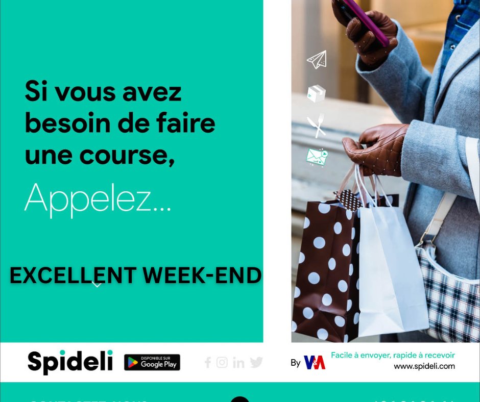 spideli24's tweet photo. -  - 𝐏𝐫𝐨𝐟𝐢𝐭𝐞𝐳 à 𝐟𝐨𝐧𝐝 𝐝𝐞 𝐯𝐨𝐭𝐫𝐞 𝐰𝐞𝐞𝐤-𝐞𝐧𝐝 𝐞𝐭 𝐥𝐚𝐢𝐬𝐬𝐞𝐳-𝐧𝐨𝐮𝐬 𝐟𝐚𝐢𝐫𝐞 𝐯𝐨𝐬 𝐜𝐨𝐮𝐫𝐬𝐞𝐬 𝐞𝐧 𝐭𝐨𝐮𝐭𝐞 𝐪𝐮𝐢é𝐭𝐮𝐝𝐞 𝐞𝐭 𝐬é𝐫é𝐧𝐢𝐭é. 

                       - 𝐄𝐱𝐜𝐞𝐥𝐥𝐞𝐧𝐭 𝐖𝐞𝐞𝐤-𝐞𝐧𝐝 à 𝐓𝐨𝐮𝐬 !!!
#vente #livraison https://t.co/tMKoTTJGSu