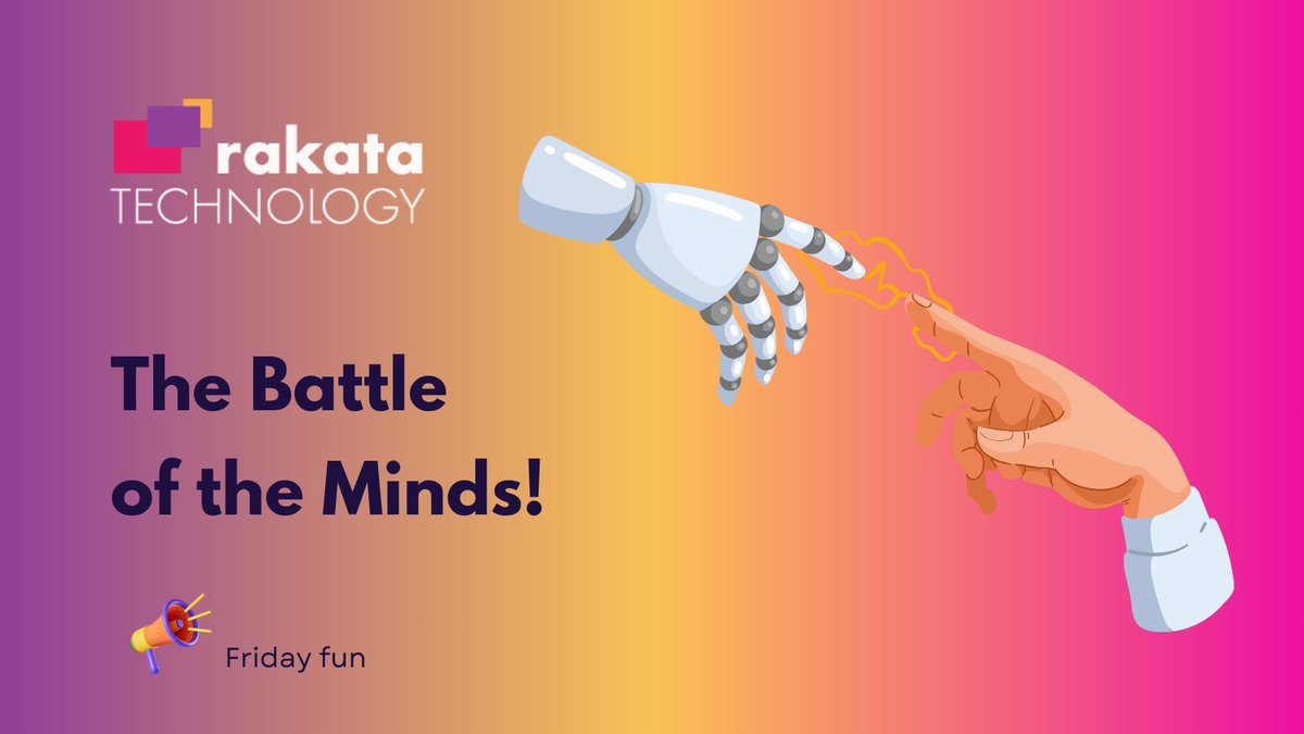 rakatatech's tweet photo. 💥It's time for a Friday face-off! 💥 In the epic clash of intelligence, what do you trust more: 
the power of AI, 
the brilliance of the human brain, 
or a little bit of both for the win? 🤔
🤖🧠
Cast your vote in the comments below and let's settle this tech-style!
#AIvsHuman https://t.co/Asb4Pub7l4