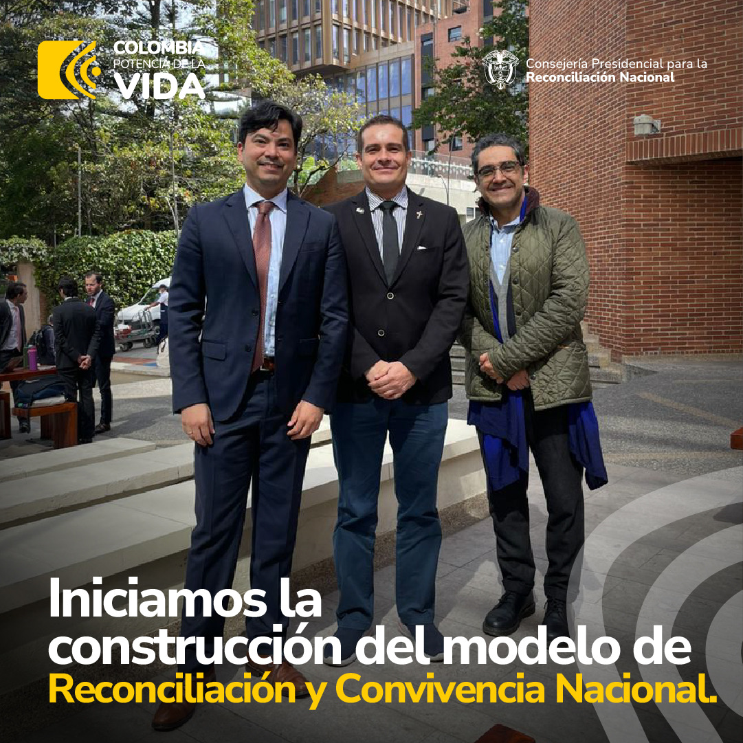 #EnAgenda | En el gobierno del Cambio y desde la @Reconciliacion_col estamos aportando a la construcción colectiva del modelo de Reconciliación y Convivencia Nacional junto a las comunidades, las instituciones y la academia <a href="/UniJaveriana/">Pontificia Universidad Javeriana</a> .
#GobiernoDelCambio #reconciliación