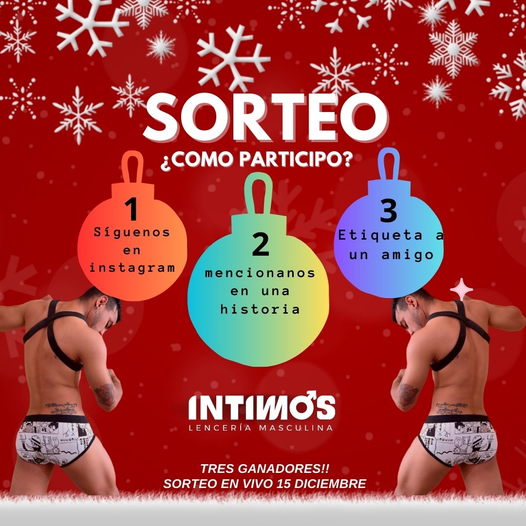 intimos_pe's tweet photo. ¡Celebremos la Navidad con INTIMOS! 🎅🎄 Participa en nuestro SORTEO y podrás ganar una de las 3 prendas de lencería masculina más sensuales. Solo sigue estos 3 pasos: ¡No te pierdas esta oportunidad única! 🎁✨ #SorteoNavideño #RegalosSensuales #LenceríaMasculina #LGBTQ #twins https://t.co/IvpyT0RtW7