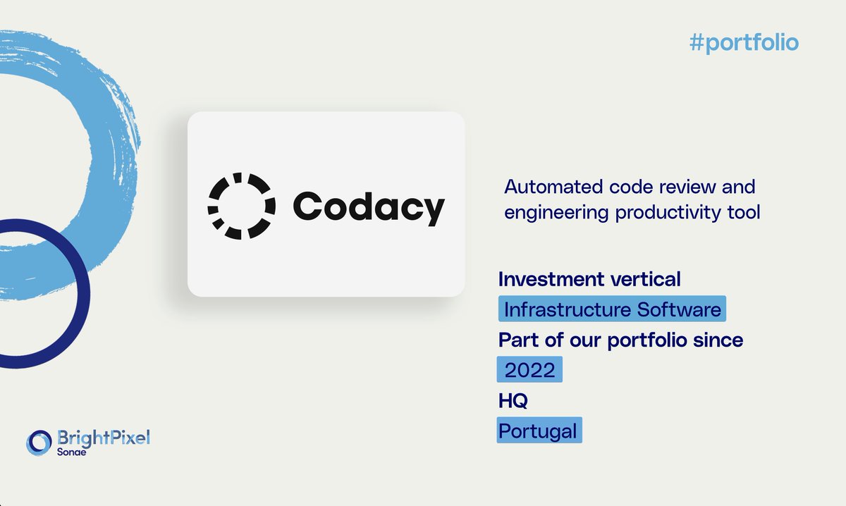 brpxcapital's tweet image. #MeetOurPortfolio | @codacy was added to our portfolio in 2022 and is a platform that provides static #CodeAnalysis for software development teams helping to identify and fix code quality issues. We are proud to be part of this journey in search of innovation and excellence🌟