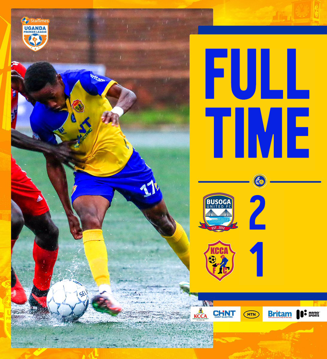 FULLTIME

#KCCAFC #BUSKCCA #StarTimesUPL #KCCAFC60