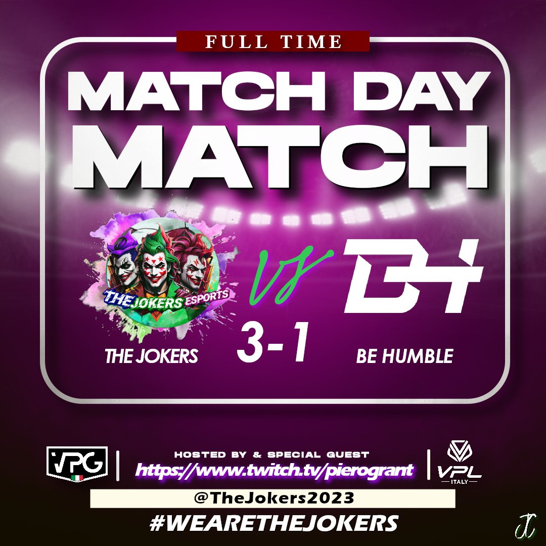 🏆 <a href="/VPLItaly/">VPL Italy 🇮🇹</a> 
        23/11/23
      Ore 23.15 
      Vs <a href="/behumble/">유겸애비</a>
       ⚽ @X10martin_ X2
             <a href="/bosma98/">ale_pad</a>  X1
        👟 @X10martin_  X1
              <a href="/MagicLuca96/">MagicLuca96</a>  X1
               <a href="/xDaviPR/">DaviParma7</a>