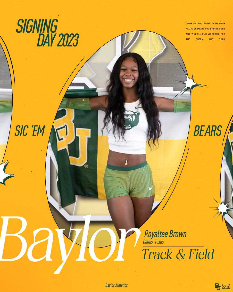 She's official! ✔️✍️

Welcome to the Baylor Family, @royalteebrown!

#SicEm 🐻