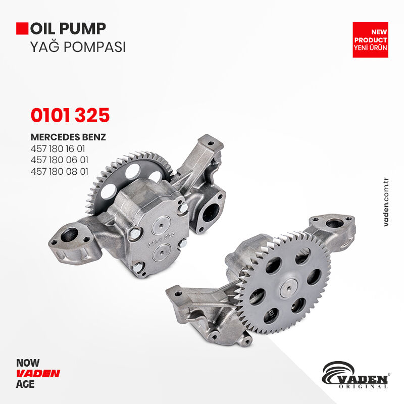 WEEK 47 NEW PRODUCTS
2023 - 47. HAFTA YENİ ÜRÜNLER

OIL PUMP
0101325

MERCEDES BENZ
457 180 16 01
457 180 06 01
457 180 08 01

vaden.com.tr/tr/Products/De…
vaden.com.tr

#vaden #nowvadenage #compressor #airbrakecompressor #bremse #knorrbremse #sparepart #wabco #truck