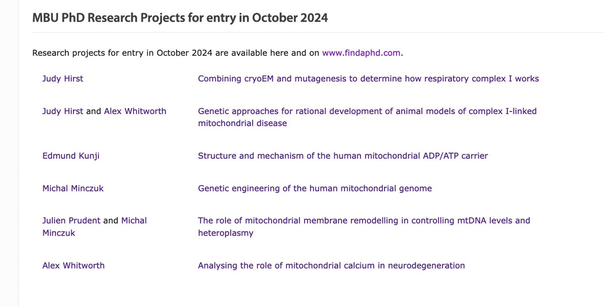MRC_MBU's tweet photo. Interested in postgraduate study with us? Our projects for entry in October 2024 are here:
https://t.co/y2Hk6asDJl

and here:
https://t.co/qPhEtjmu4d https://t.co/XM7UkK4oZ5