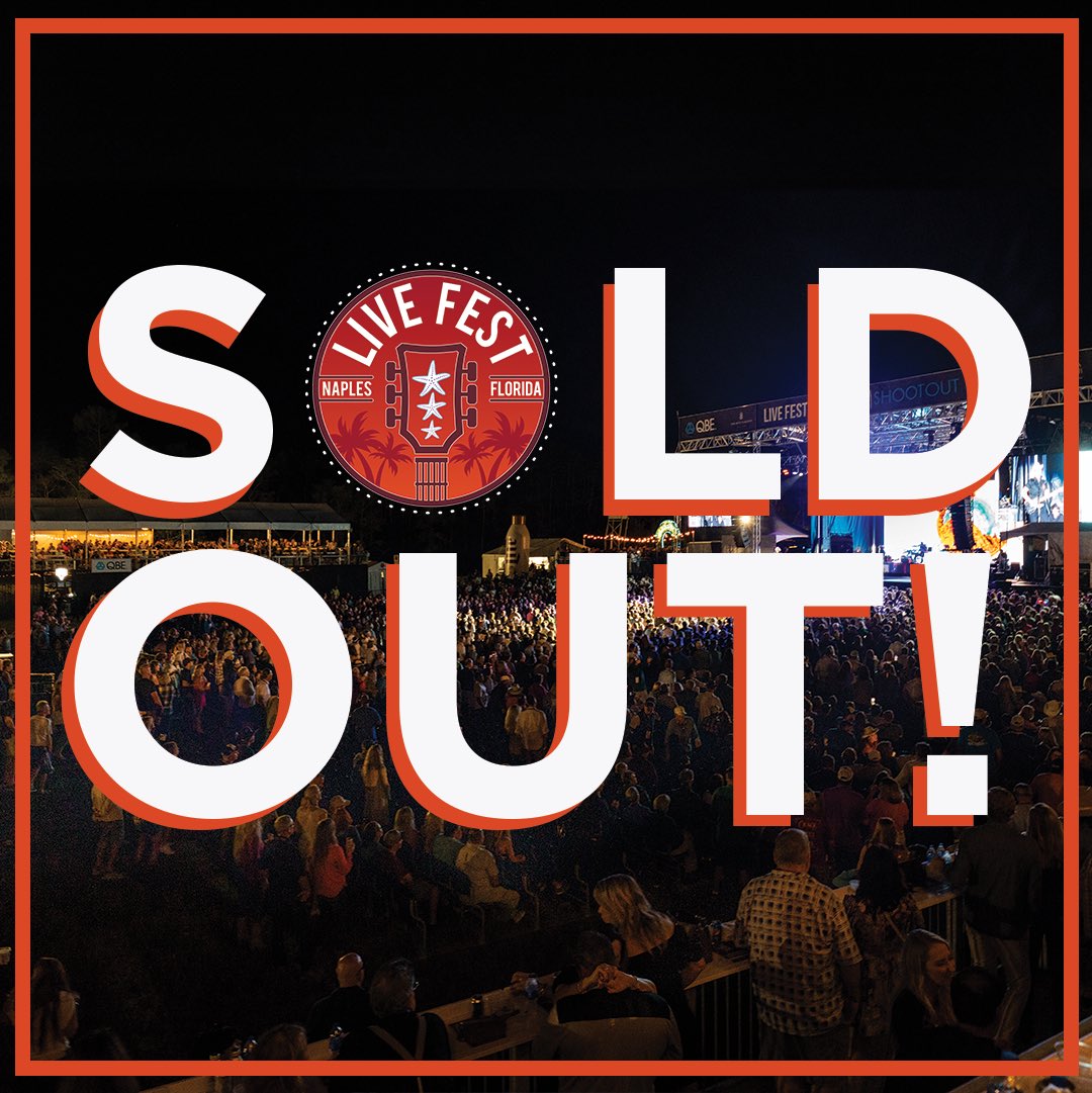 🚨Event Update: Tickets for #LiveFest 2023 are SOLD OUT!🚨

We can’t wait to see you soon out at <a href="/TiburonNaples/">Tiburón Golf Club</a> for this year’s show!🎶