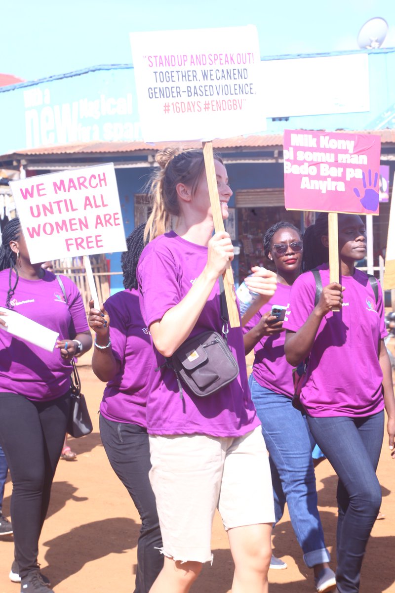 MEMPROWUganda's tweet photo. #16DaysOfActivism 🌍 Today our collective voices echoed in solidarity &amp; unity! the walk is to amplify the call for justice, equality,&amp; safety because each voice &amp; step adds strength to the movement. 
#Speakoutagainstviolence 🧡🧡🤝
@OpenSocietyEA @GirlsFirstFund @educhildug https://t.co/QwQx1Mr7yK