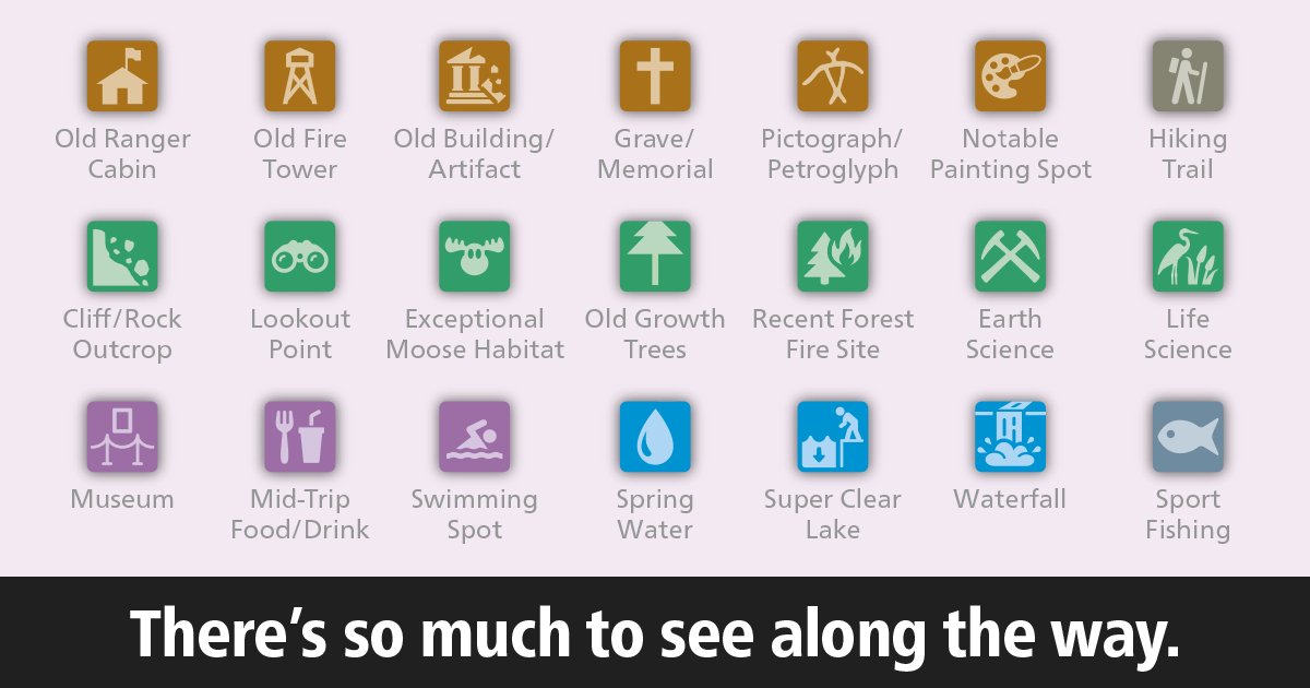 My favourite part of a canoe trip is all the little adventures along the way
It's so fun exploring old ruins – and nothing beats ice cold spring water on a hot August day!🚰
With more than 1800 points of interest, my new Algonquin map is a *huge* upgrade from the previous version