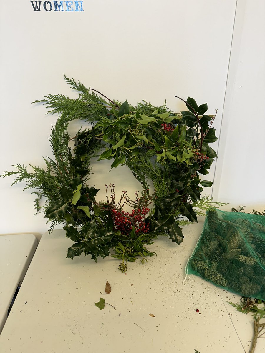 Wreath making today with our partners <a href="/knowetop/"> william simpson</a> they turned out great