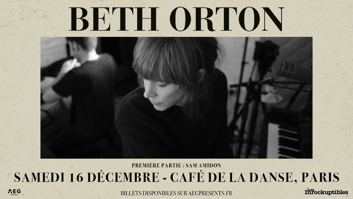 AEG Presents France (@aegpresentsfr) on Twitter photo La soirée s'annonce d'autant plus douce : <a href="/samamidon/">Sam Amidon</a> ouvrira le concert de <a href="/beth_orton/">Beth Orton</a> au #CafedelaDanse le samedi 16 décembre 🌤️
🎶 youtube.com/watch?v=SRMujw…
Réservez vos billets ici 👉 bit.ly/BethOrton-AEG23 La soirée s'annonce d'autant plus douce : <a href="/samamidon/">Sam Amidon</a> ouvrira le concert de <a href="/beth_orton/">Beth Orton</a> au #CafedelaDanse le samedi 16 décembre 🌤️
🎶 youtube.com/watch?v=SRMujw…
Réservez vos billets ici 👉 bit.ly/BethOrton-AEG23