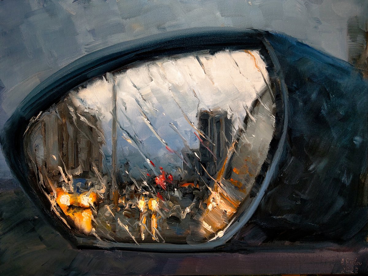 The Rain Is Left Behind, My oil painting