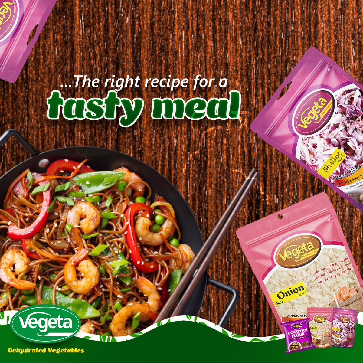 VegetafoodsNg's tweet photo. Crafting culinary magic - The perfect formula for a delectable feast!π
#Vegeta #NaijaBrand #Onion #Shallot #WeMakeCookingEasy https://t.co/QaLSyAYqO4