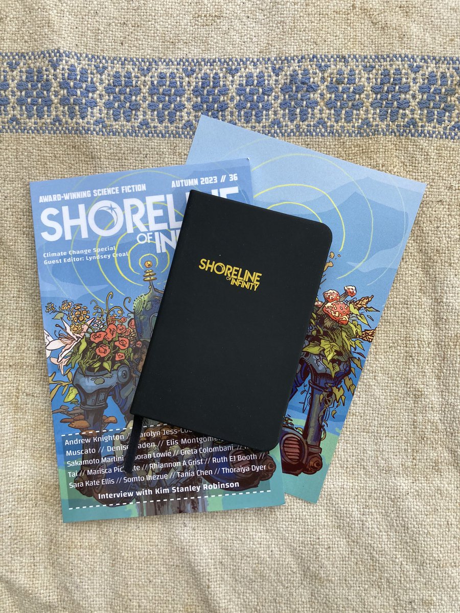 MariscaPichette's tweet image. Received my box of goodies from @shoreinf! Thank you @writerlynds &amp;amp; shoutout to fellow contributors @GoranLowie, @somto_Ihezue, @archistratego &amp;amp; more 🍃