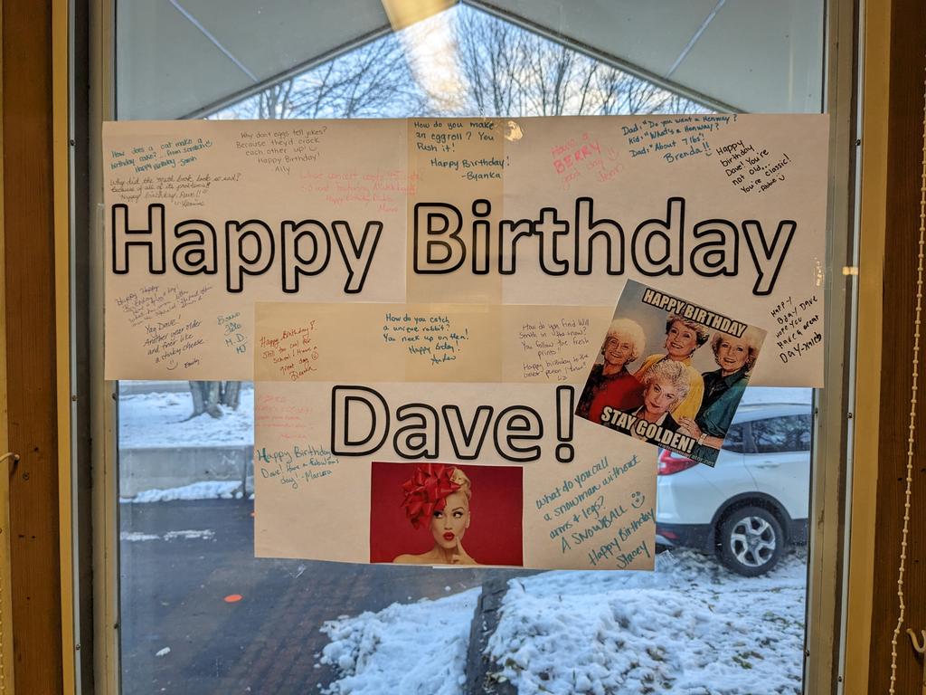 ziggyburrell's tweet photo. When the staff know you love dad jokes, the Golden Girls and Gwen Stefani, this is the birthday card you get at 46. 

MSS rocks! https://t.co/XZkft39Yg6