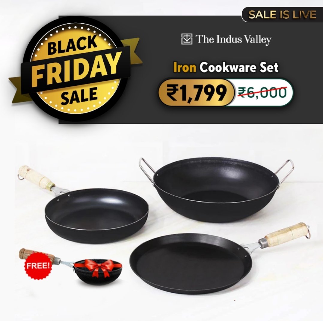 Theindusvalley_'s tweet photo. #TheIndusValley 💯 #HealthyCookware

😱 Super Exciting Offers on 𝐈𝐫𝐨𝐧 𝐊𝐚𝐝𝐚𝐢 + 𝐓𝐚𝐰𝐚 + 𝐅𝐫𝐲 𝐏𝐚𝐧 𝐂𝐨𝐨𝐤𝐰𝐚𝐫𝐞 𝐬𝐞𝐭
𝐋𝐈𝐌𝐈𝐓𝐄𝐃 𝐓𝐈𝐌𝐄 𝐎𝐍𝐋𝐘! ⏳🕺

𝐒𝐡𝐨𝐩 𝐍𝐨𝐰👉 https://t.co/P4OvzoIzAK

#BlackFriday #BlackFriday2023 #healthylifestyle https://t.co/BiEVcPi31g