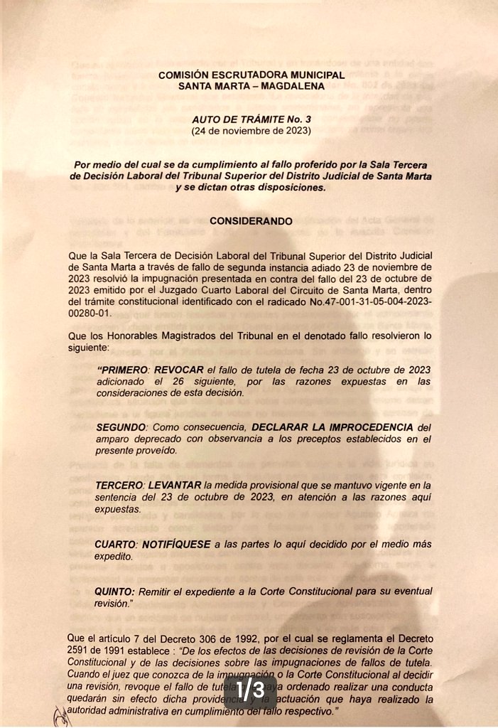 RadioMagdalena's tweet photo. #Atención 
¡Carlos Pinedo Alcalde de Santa Marta!

Comisión escrutadora, siguiendo lineamientos de fallo de tutela no contabilizará votos de Jorge Agudelo. 

Todos los detalles en minutos en nuestra 2da emisión de hoy.... https://t.co/EKDgsYlDmR