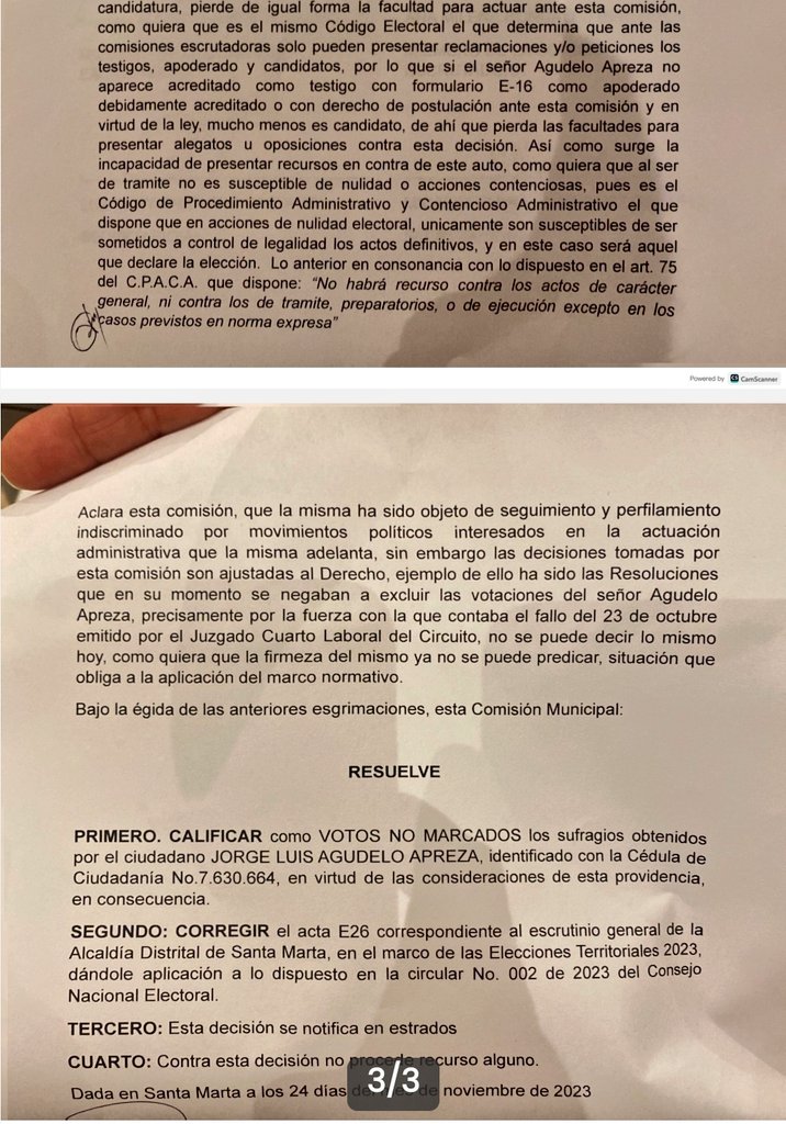 RadioMagdalena's tweet photo. #Atención 
¡Carlos Pinedo Alcalde de Santa Marta!

Comisión escrutadora, siguiendo lineamientos de fallo de tutela no contabilizará votos de Jorge Agudelo. 

Todos los detalles en minutos en nuestra 2da emisión de hoy.... https://t.co/EKDgsYlDmR