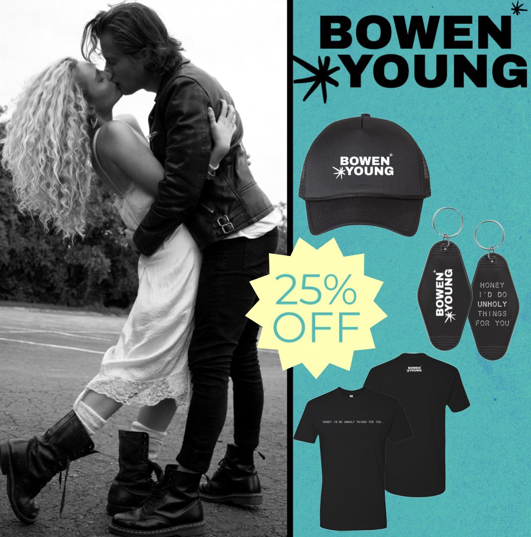 🖤BLACK FRIDAY SALE TODAY!🖤 25% off all merch! 🤍✨ Visit bowen-young.colortestmerch.com for info. Sale ends Tuesday. 💕✨ #blackfridaysale #merch #bowenyoung #blackfriday #sale #truckerhat #hat #keychain #tshirt