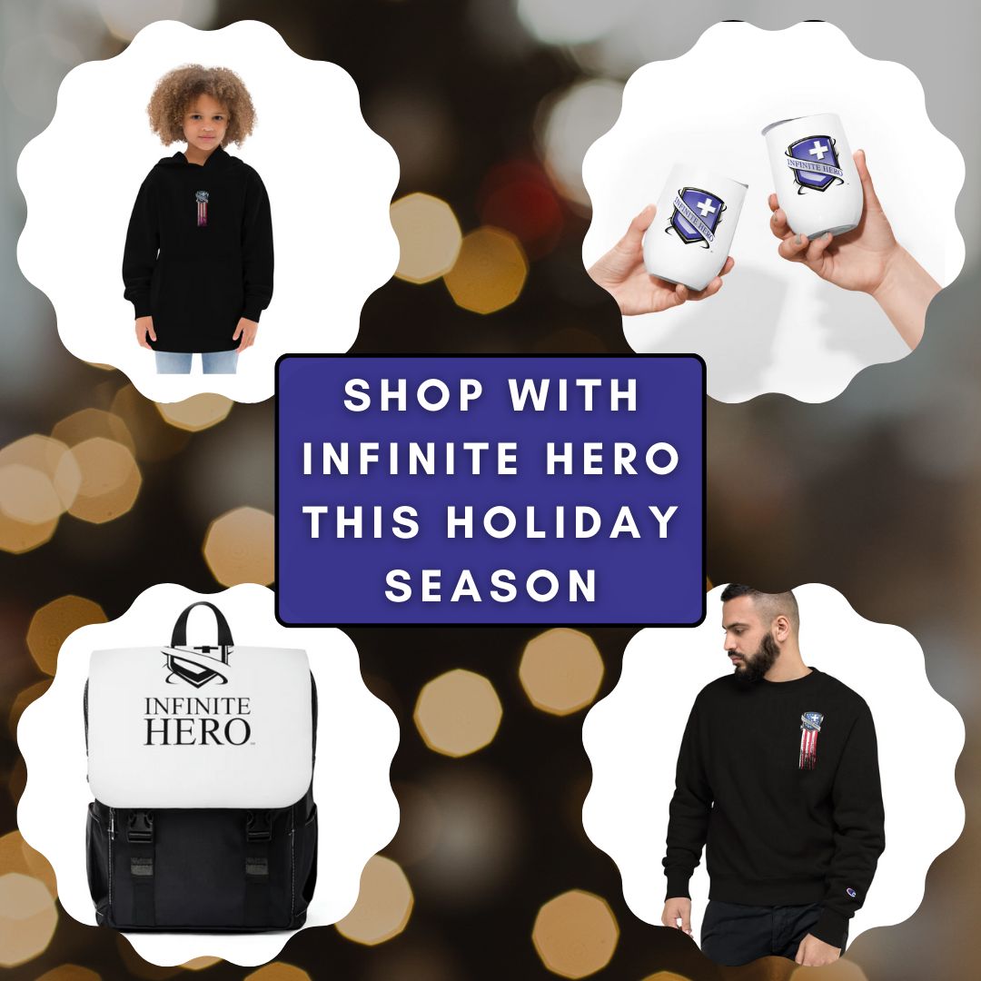 InfiniteHeroOrg's tweet image. While you are doing your shopping today be sure to add some Infinite Hero gear to your list. You will look good and feel even better knowing proceeds go back to support our mission. 
🤩🛍️ shopafn.com/collections/in…