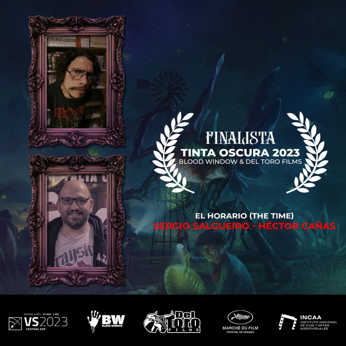 VentanaSur's tweet photo. SELECCIONADOS DE TINTA OSCURA 🎬🫶🏻

La sección de Ventana Sur #BloodWindow y @DelToroFilmsAR, anuncian los proyectos seleccionados de Tinta Oscura 2023, concurso de guiones de largometrajes de cine fantástico y de terror. https://t.co/aBuuRPYpP4