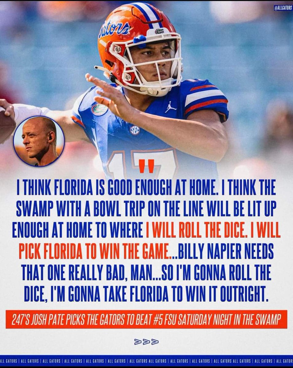 Josh Pate knows what is up 🐊