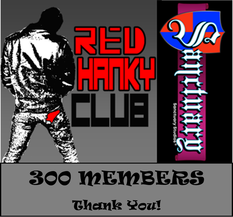 Our Red Hanky Club on AssPig just hit 300 members/pigs! Thank you all so much for your support of our lil group. Last weekend, we broke our attendance record with 52 check-ins. Love to you all & please DM us and let us know how we're doing or what changes you might like to see.