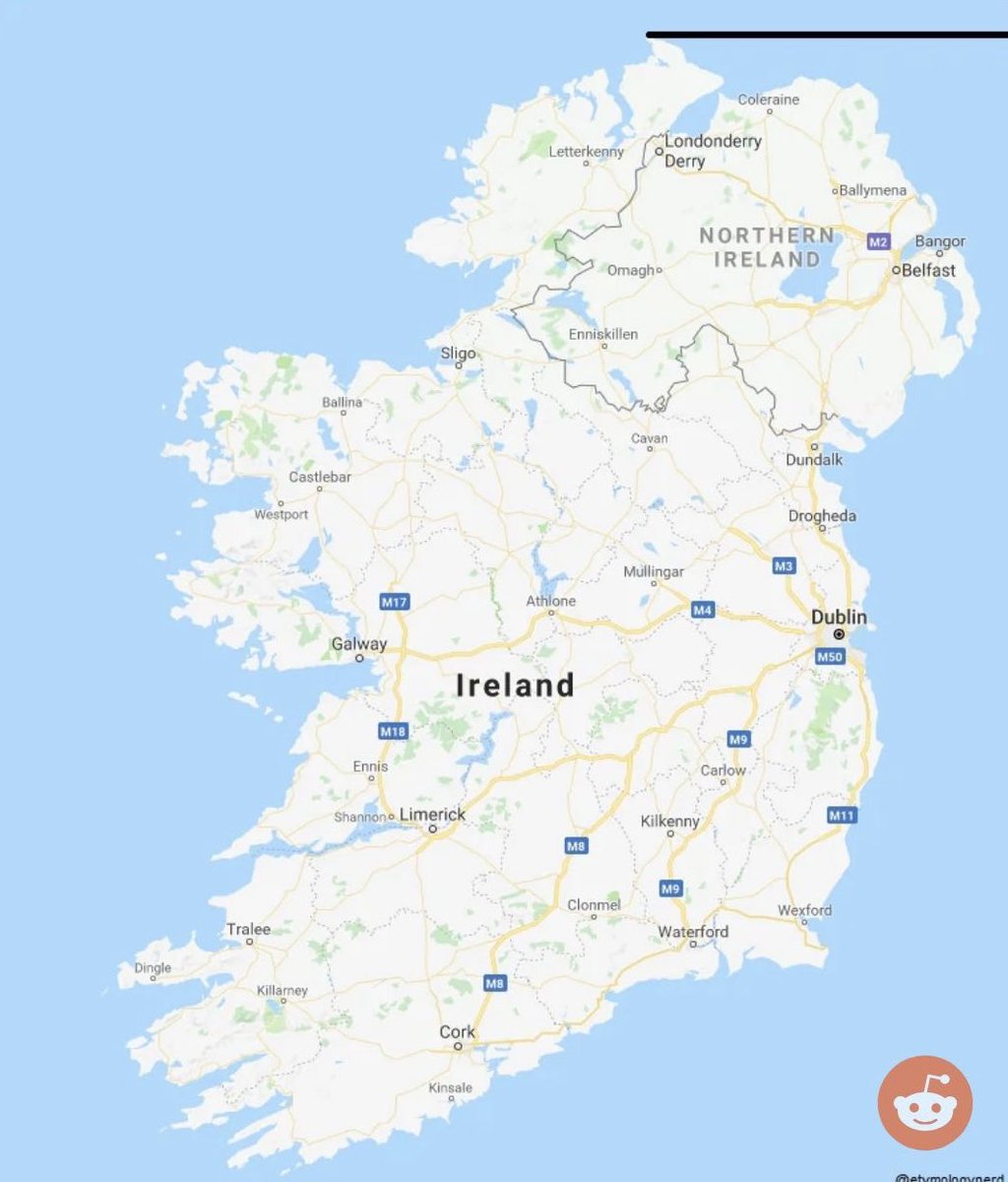 Je viens d’apprendre que l’Irlande arrive plus au nord que l’Irlande du Nord et ça me tend énormément