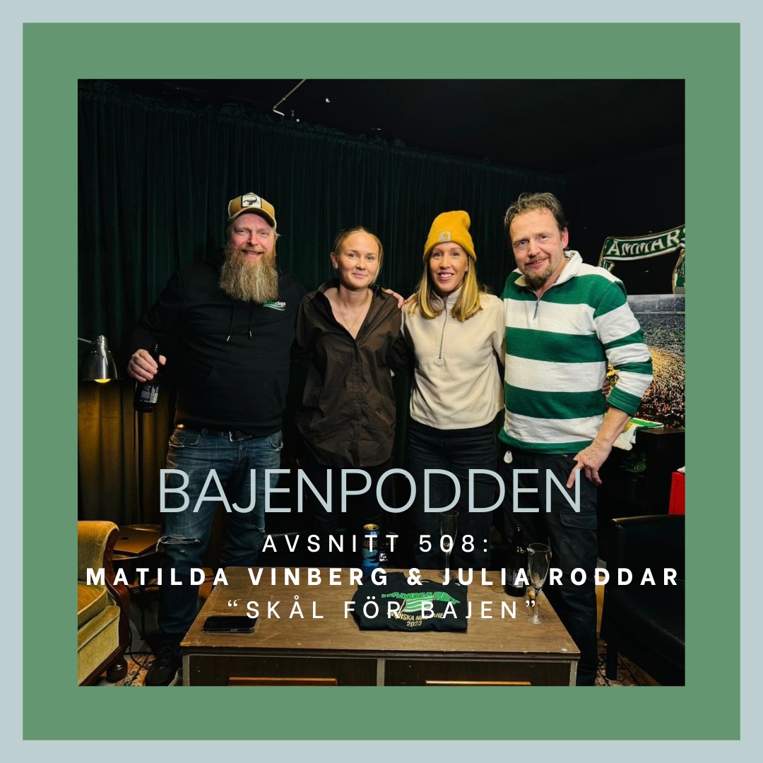 Nu finns #508 "Skål för Bajen" med <a href="/VinbergMatilda/">Matilda Vinberg</a> och <a href="/Jullanroddar/">Julia Roddar</a> uppe för alla finns även på youtube. 

Podd shows.acast.com/8c1b32bb-9cf1-…
Youtube youtube.com/watch?v=pZFS1A…
#Bajen 
Panel @Ultrish <a href="/BajenJompa/">John Holmström</a>