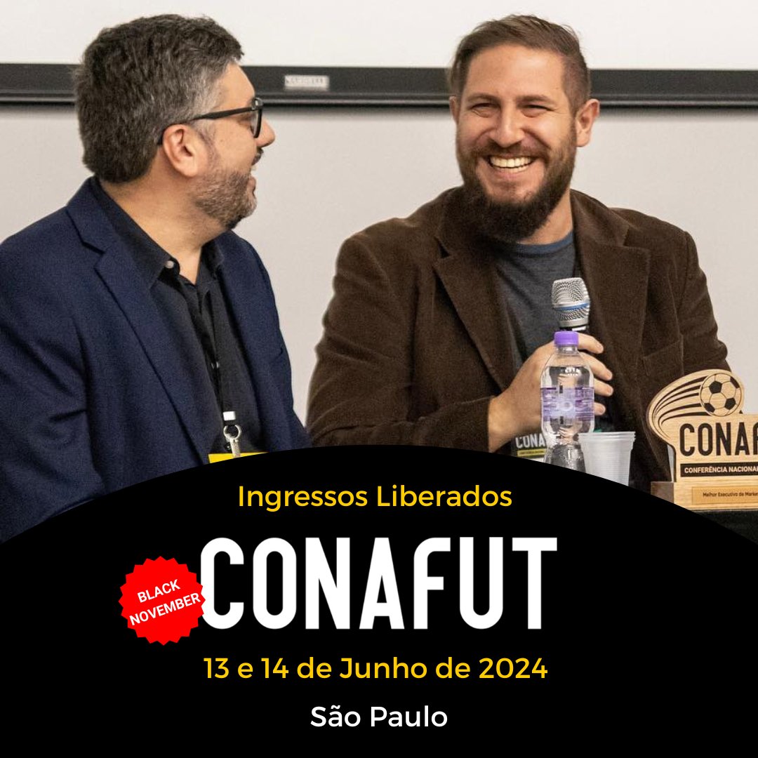 Sorria, a CONAFUT está de volta!
Você já pode reservar o seu ingresso para a edição 2024, que virá cheia de novidades e com um super desconto da Black November!

Acesse o site e reserve o seu:
conafut.com.br

#conafut #gestao #marketing #compliance #performance #futebol