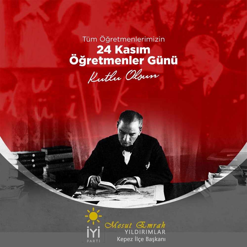 eyildirimlar's tweet photo. Başta Başöğretmen Gazi Mustafa Kemal Atatürk olmak üzere,görevi başında şehit düşen öğretmenlerimizi rahmet ve şükranla anıyor, #Atatürk'ün açtığı yolda, #Cumhuriyet değerlerine bağlı gençler yetiştiren değerli #Öğretmenlerimiz ile 
atanamayan Öğretmenlerimizin Günü’nü kutluyorum https://t.co/czf326gAMb