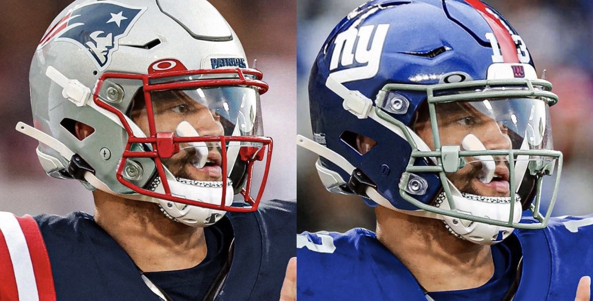 RookieWatxh's tweet photo. The New England Patriots currently possess the 3rd overall pick in the NFL Draft.

The New York Giants currently possess the 5th overall pick in the NFL Draft.

This week’s matchup between the Patriots and Giants will be the MOST IMPORTANT game in both franchise’s histories.

The Winner, most likely out of the Caleb Williams sweepstakes.

The Loser, most likely to land Caleb Williams in the 2024 NFL Draft.

This Sunday, The future of both franchises could be decided and at the hands of both Mac Jones and Tommy DeVito 😳
