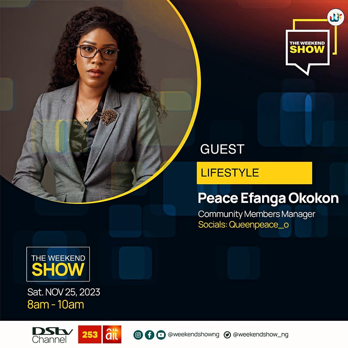 Catch me tomorrow on the @AIT_Online @Theweekendshow_ng as we discuss Property from the grassroots
#BlackFriday #Davido #PeterObi #November2023