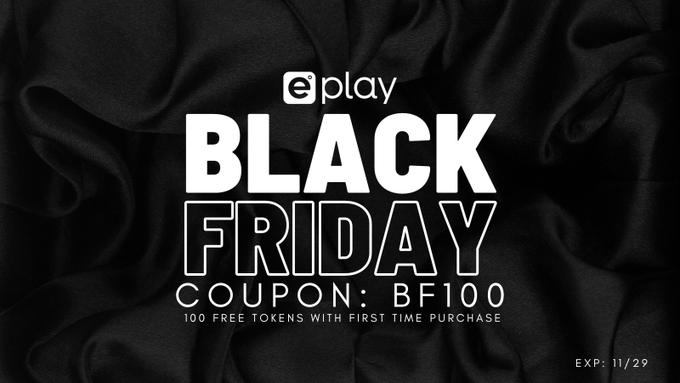 Wanting to watch me on eplay? get 100 free tokens with FIRST purchase with code BF100!  https://t.co/i9coCORgdO  @eplaystreamers