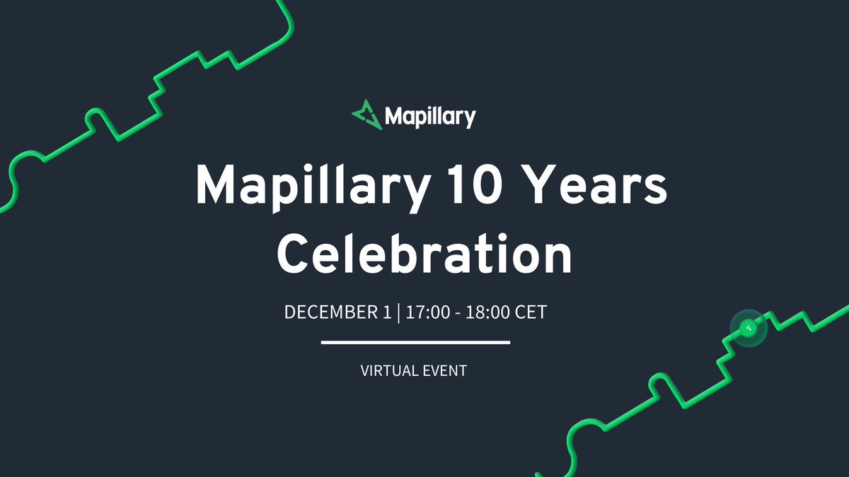 Join us for Mapillary 10 Years Celebration 🎉 Mapillary celebrates 10 years since the first image was uploaded to our platform. We invite you to join us and celebrate this significant milestone together! Reserve your spot here: eventbrite.co.uk/e/mapillary-10…