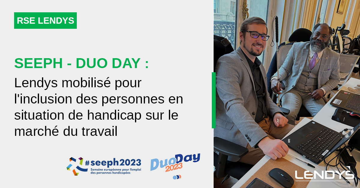 LendysGroup's tweet photo. Lendys mobilisé pour l'#inclusion des personnes en situation de #handicap sur le marché du travail 🚀 
Lors du Duo Day, nous avons accueilli Thierry pour lui faire découvrir le cabinet🤝
Un beau moment de partage et une occasion unique de promouvoir une société plus inclusive ✨ https://t.co/5sBzO1qMqg