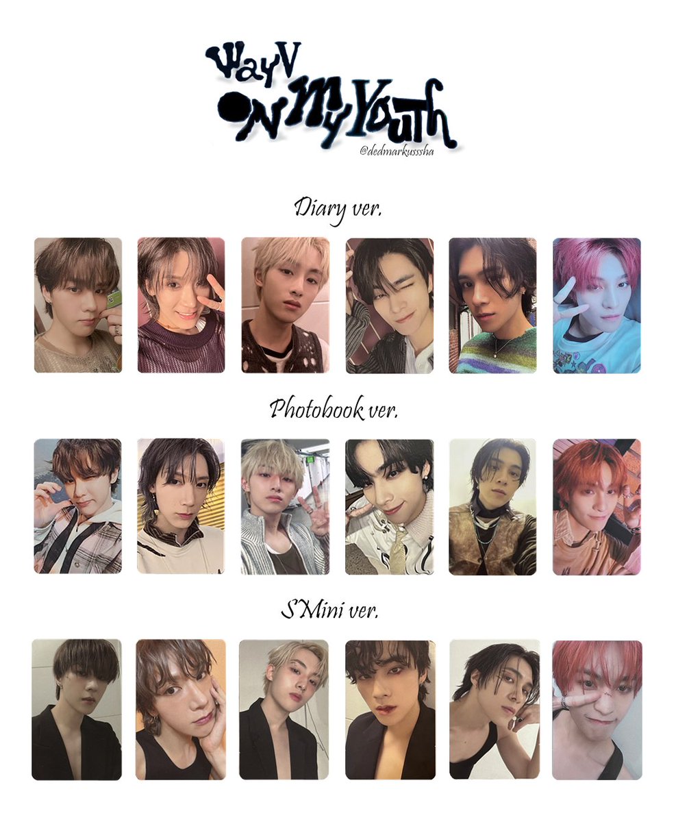 WayV - 'ON MY YOUTH' ALBUM PHOTOCARDS TEMPLATE #WayV #OnMyYouth