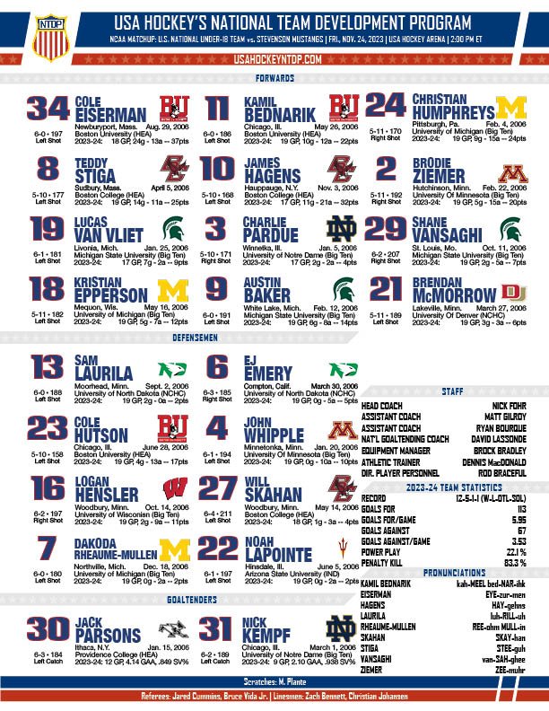 USAHockeyNTDP's tweet photo. Dishin' out some post-Thanksgiving lines for you! 🙏

#USAvsSTE https://t.co/5OGrWRQhEP