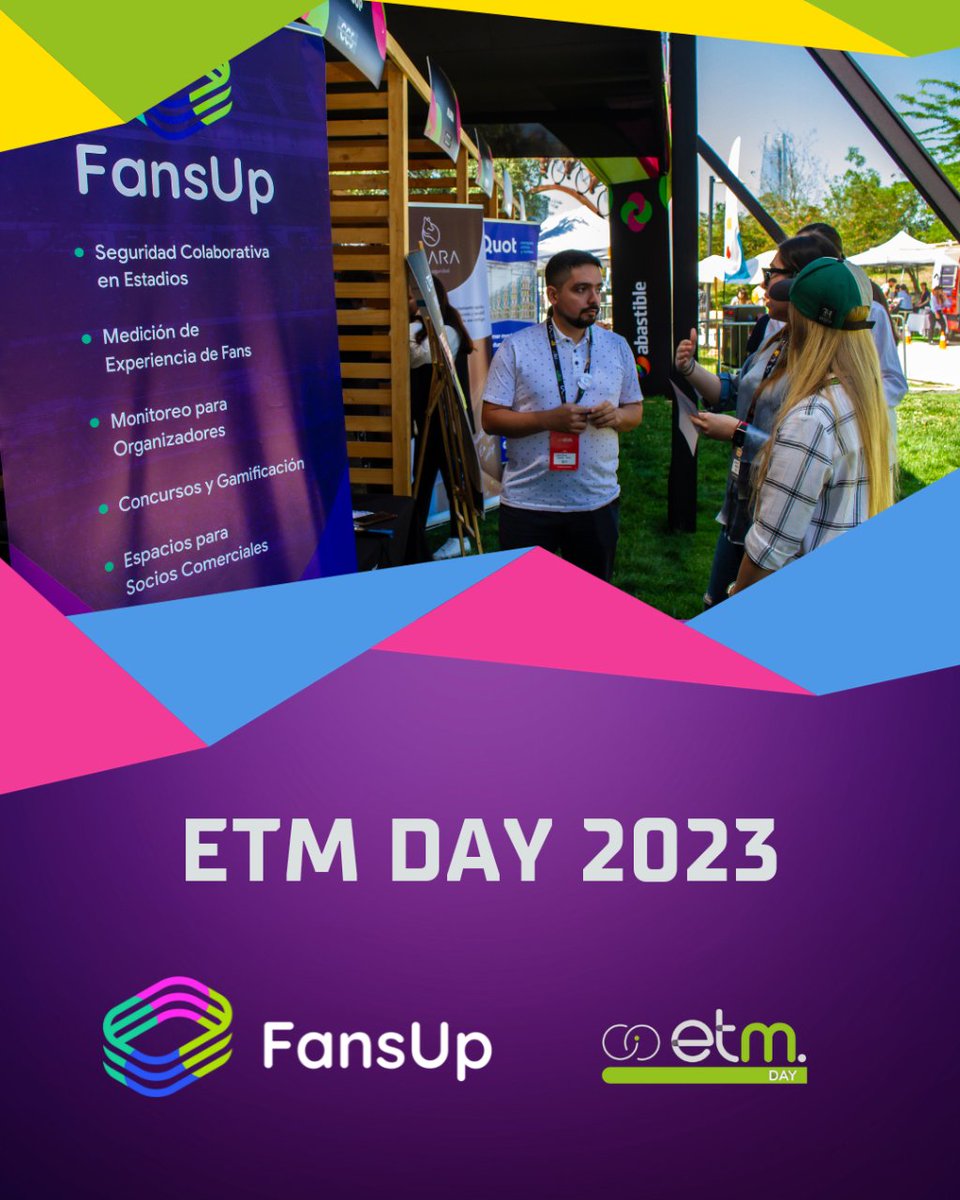 FansupApp's tweet photo. ETM Day 2023 fue una experiencia única de innovación y emprendimiento. FansUp, representado por nuestro equipo, participando en mentorías y charlas, conectándose con el ecosistema. Agradecemos a la Cámara de Comercio de Santiago por esta oportunidad. 🌐🚀 #FansUp #ETMDay2023 https://t.co/P73aigUW0j