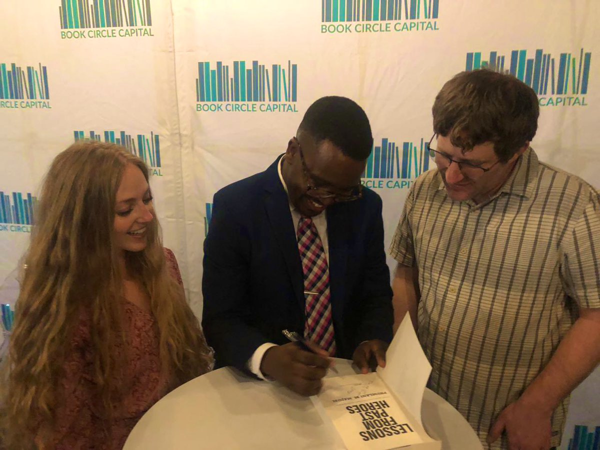 With radio talk show host @Benji_Shulman and his friend Amy at my book launch in Johannesburg last night. Get your copy of ‘Lessons from Past Heroes’ out now in South Africa.