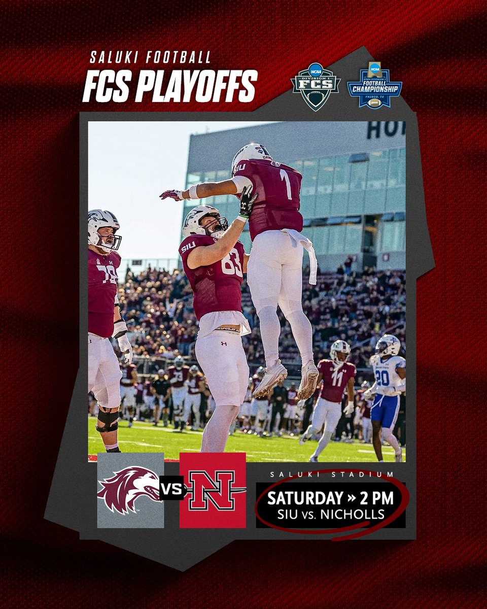In 24 hours, we make history with the first-ever playoff game at Saluki Stadium. See you there.  TICKETS >> saluk.is/3SWlwrz