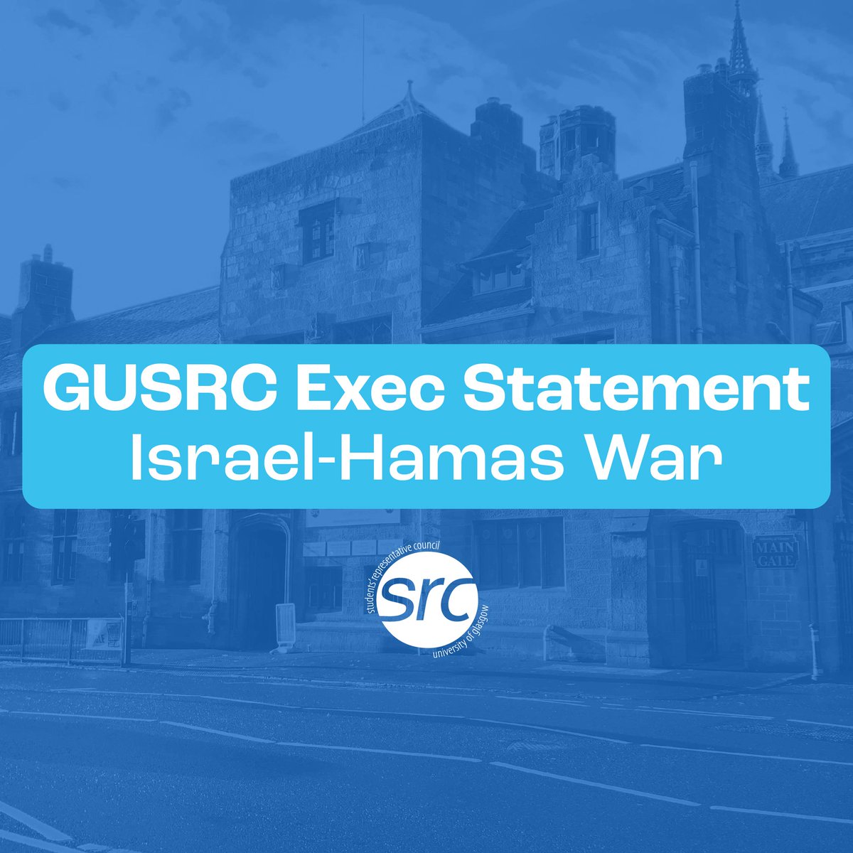 glasgowunisrc's tweet image. Following a motion passed by the Council, the SRC Executive have released a statement on the Israel-Hamas war.

Please visit our website to read the statement: glasgowunisrc.org/news/article/g…